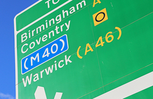 traffic sign to motorway
